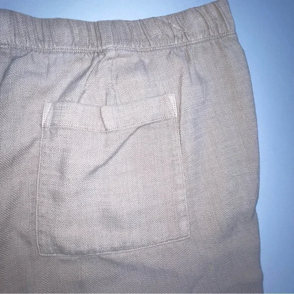 J Jill Pure Tencel Pull On Shorts LP Large Petite Tan Elastic Womens pockets